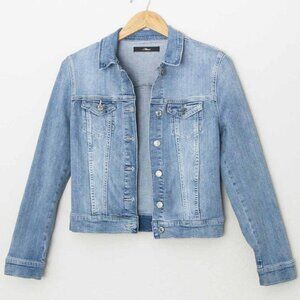 Mavi Women's XS Samantha Denim Jacket Stretchy Slim Fit Crop Organic Cotton $118